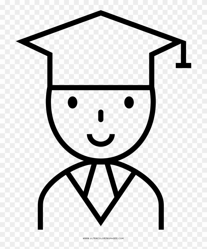 Graduated Student Coloring Page - Graduado Para Colorear #1327801