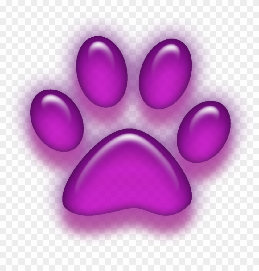 Dog Paw Vector Icon On White Background Vector Clipart - Purple Paw Print Png #1327867