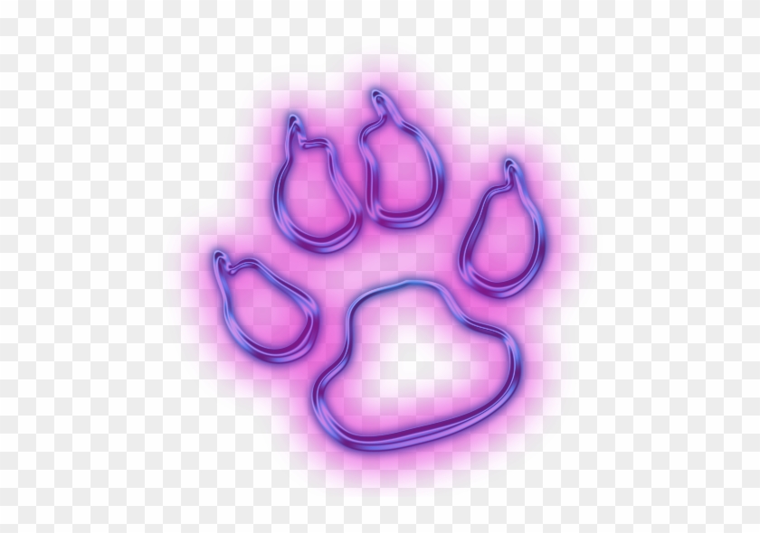 Neon Clipart Dog Paw - Neon Dog Transparent #1327881