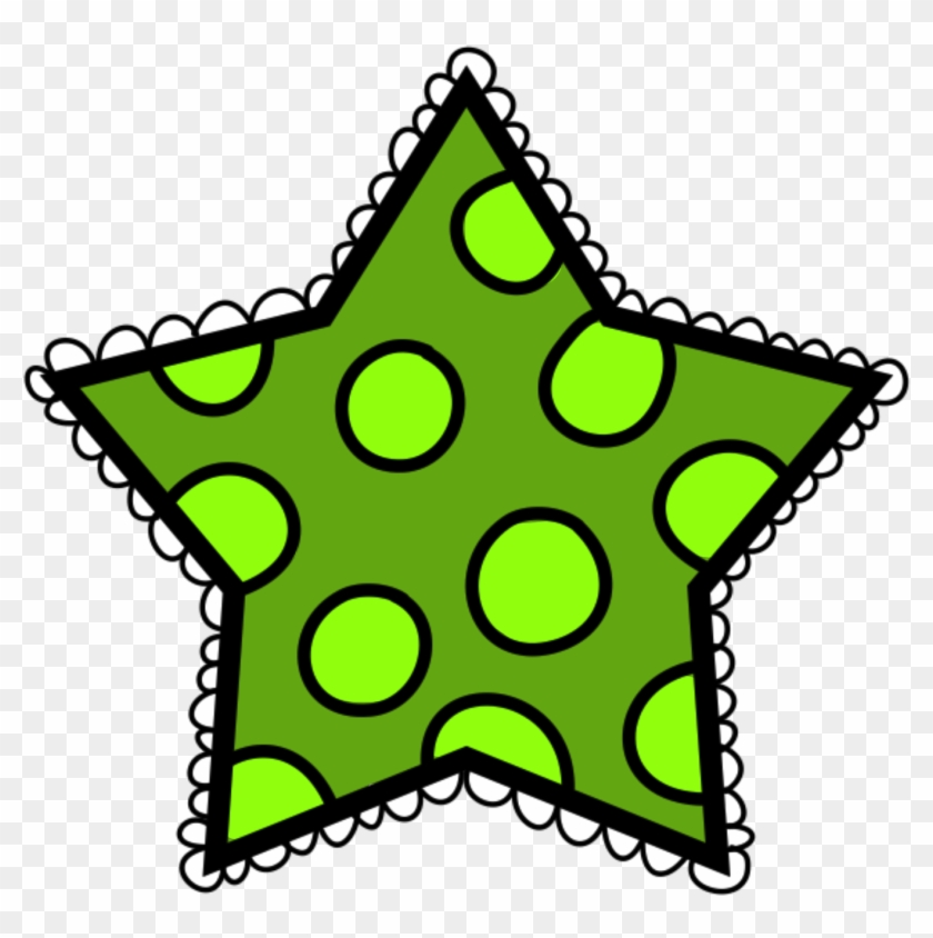 Green Polka Dot Star #1328004