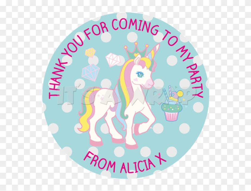 Unicorn Rainbow Sweet Cone Stickers - Cartoon #1328030