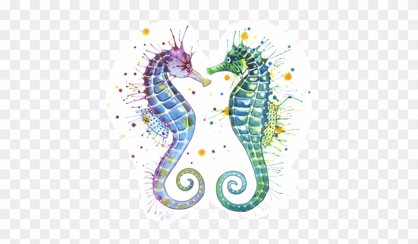 Fishsticker Seahorse Drawing Challenge Seahorselife - Cuadros De Caballitos De Mar #1328130