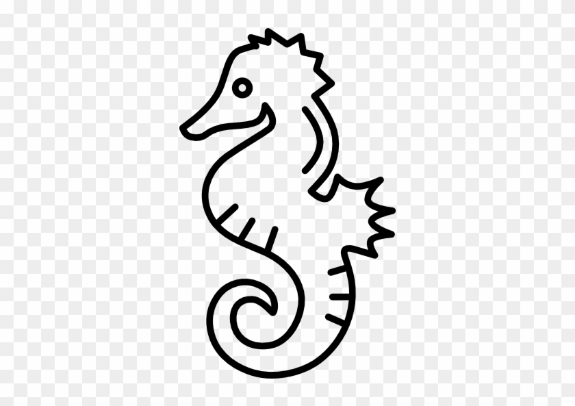 Sea Horse Facing Left Free Icon - Seahorse #1328195