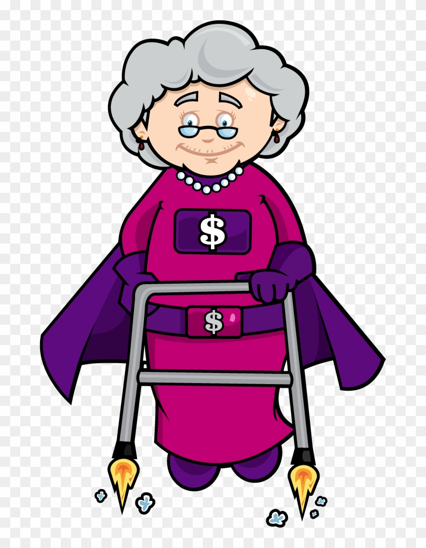 Gift Card Granny - Granny With Walker #1328394