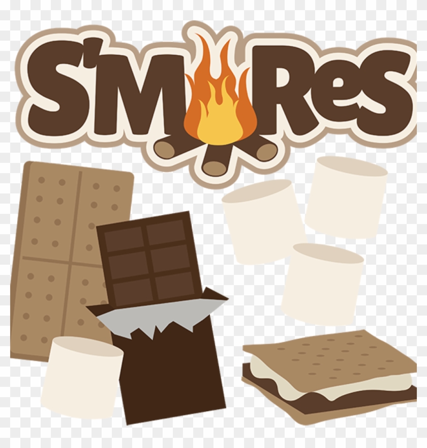 Smores Clipart Svg Files For Scrapbooking Cuttable - S Mores Campfire Clipart #1328449
