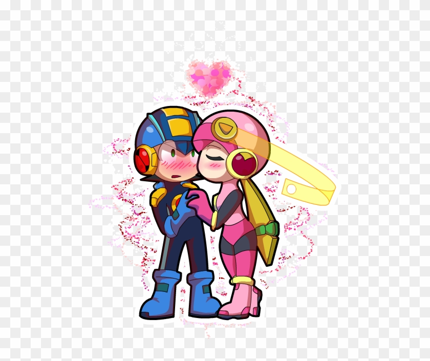 You Rock My World By Alyssac-12 - Megaman Nt Warrior Megaman And Roll Kiss #1328715