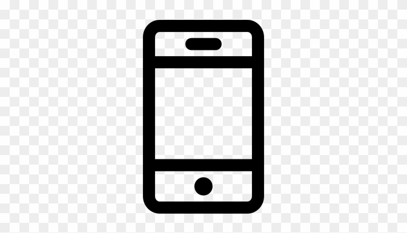 Flat Screen Cellphone Outline Vector - Cell Phone Icon Outline #1328751