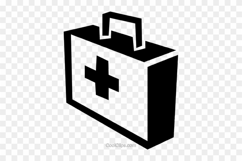 First Aid Kit Royalty Free Vector Clip Art Illustration - First Aid Kit Clipart Black And White #1329058