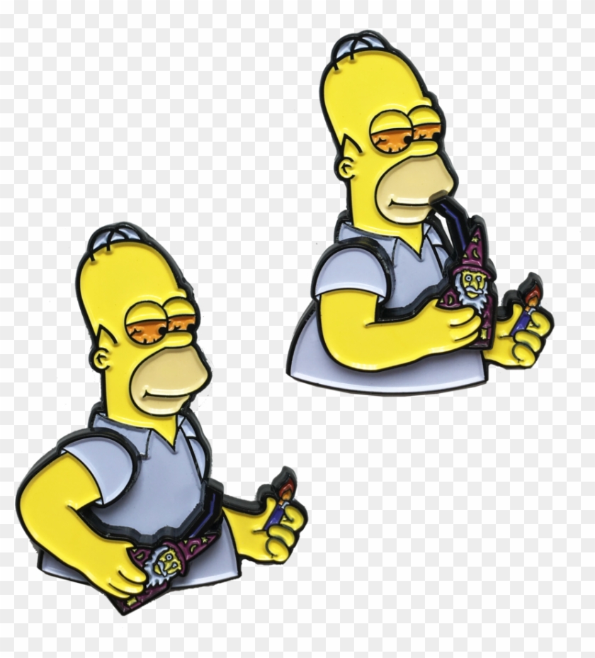 Blazed Homer Pin - Cartoon #1329166