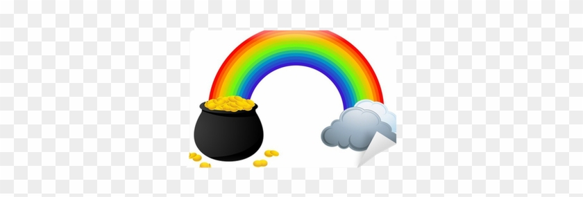 Rainbow Showing Where Is A Pot Full Of Gold Coins - Rainbow #1329203