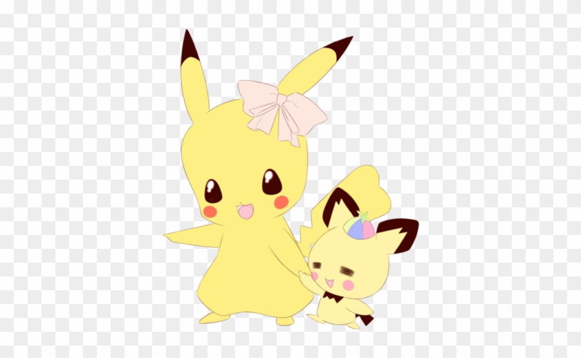 Pikachu Mommy And Pichu Baby By Mikosilverneko - Pikachu And Baby Pikachu #1329344