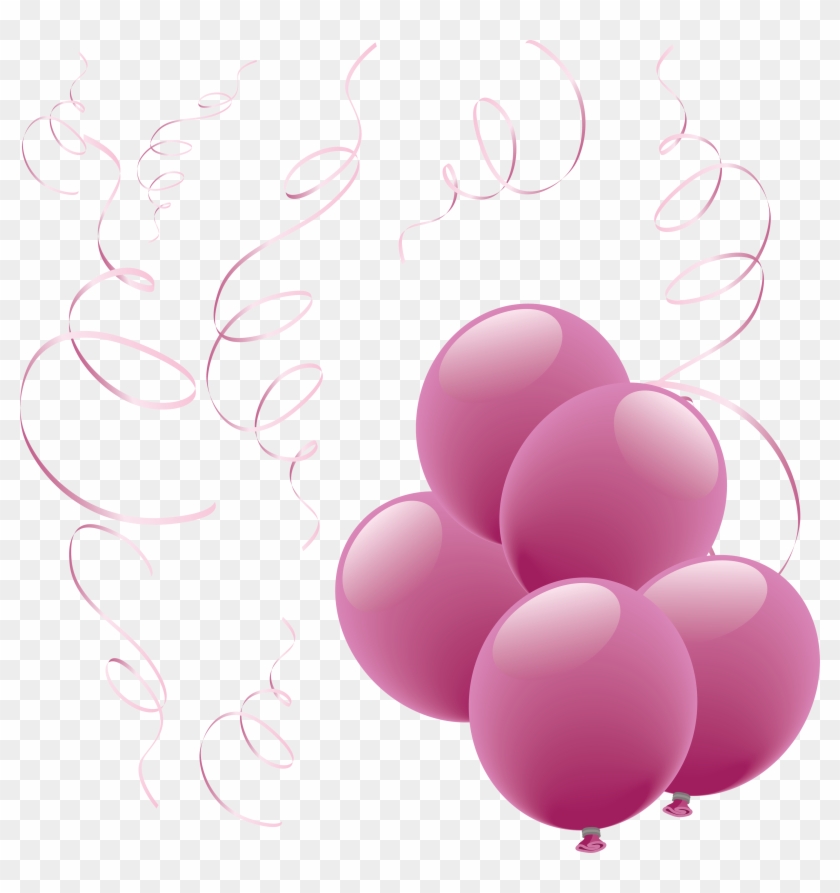 Purple Balloons Png Image - Pink Balloons Png Transparent Background #1329363