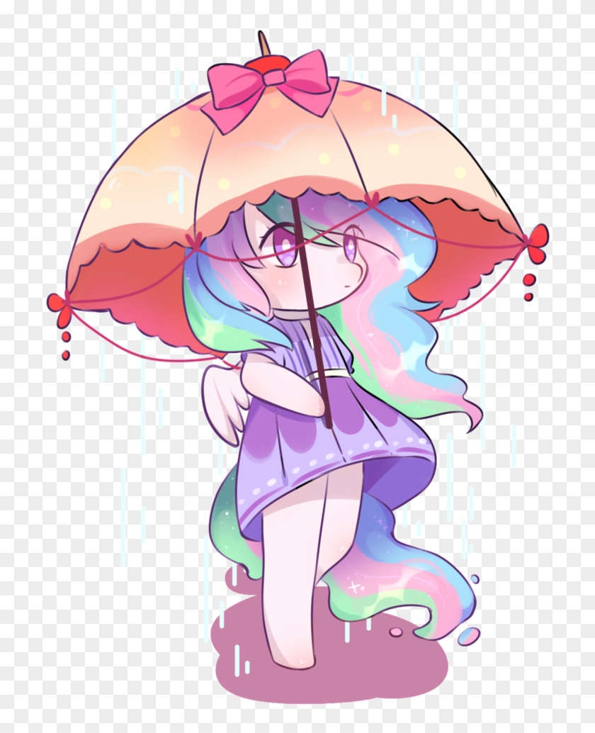 Nitrogenowo, Chibi, Clothes, Cute, Cutelestia, Female, - Umbrella #1329492