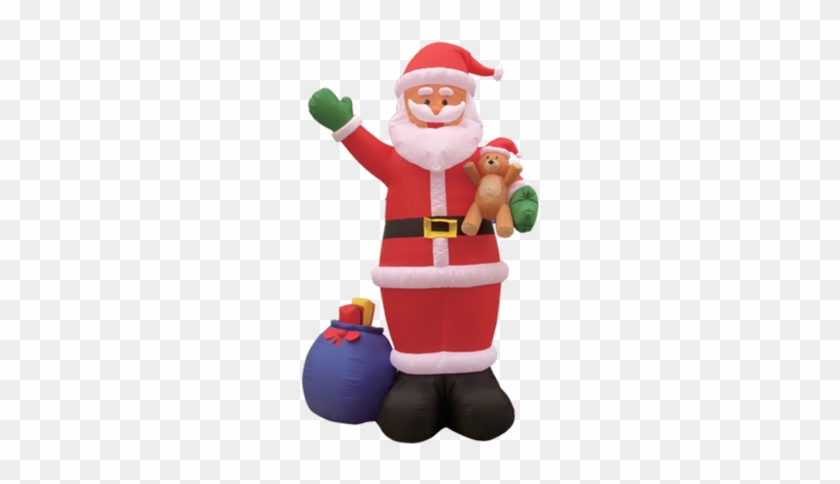 12 Foot Santa Claus And Gift Bag - Santa Inflatable #1329519