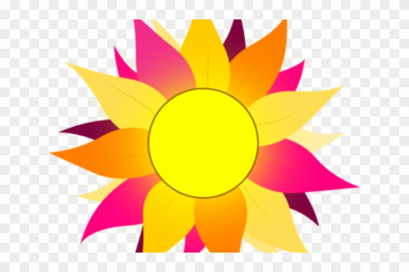 Sunflower Clipart Colorful - Sun With Pink & Purple Rays Mugs #1329566