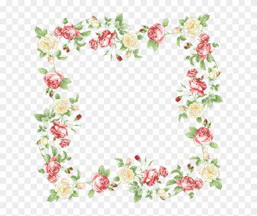 Paper Border Flowers Clip Art - Transparent Background Flower Border #1329572