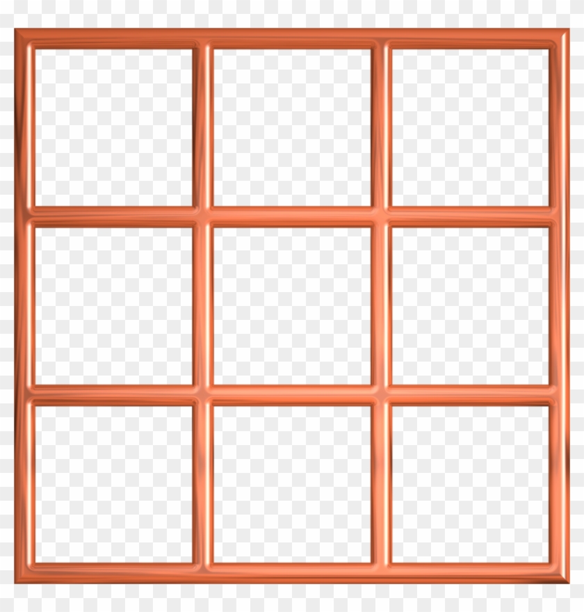 Orange Window Frame By Lashonda1980 Orange Window Frame - Square Grid Png #1329579