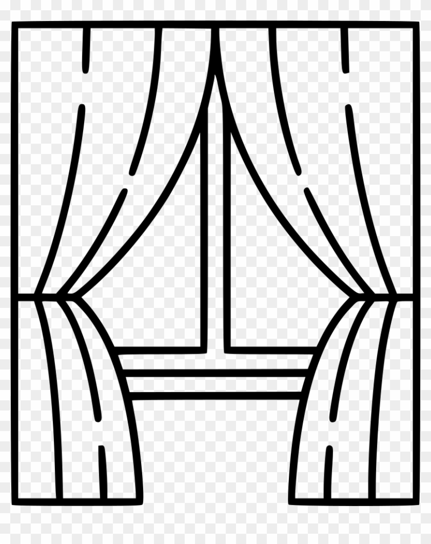 Drawn Window Outline - Line Drawing Of Window #1329598