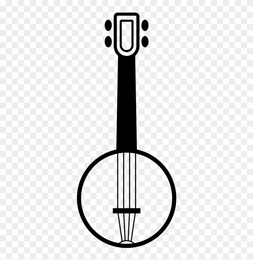 Free Violin Clipart Black And White Images Download - 5 String Banjo Clipart #1329829
