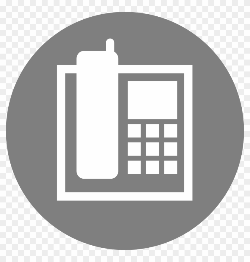 Pin Phone Clipart Png - Grey Phone Icon Png #1329905