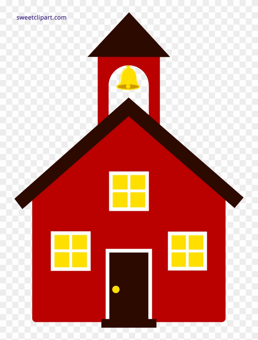 School House Red Clipart Schoolhouse - Red School House Clip Art #1329978