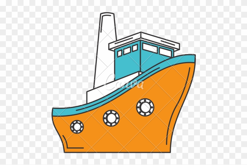 Cruise Clipart Orange Boat - Cruise Ship #1329982
