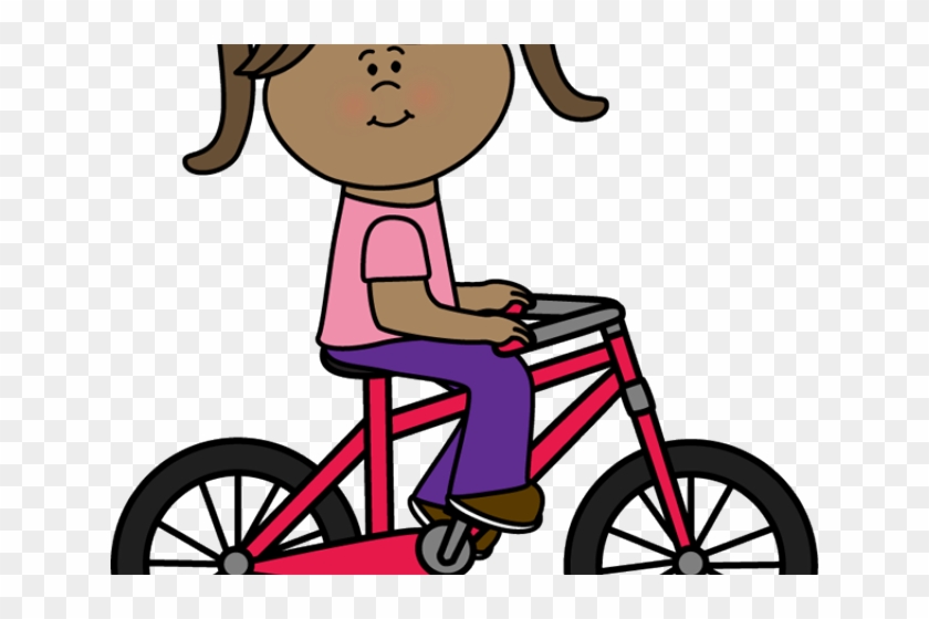 Little Girl Clipart Cycling - Boy Riding Bike Clipart #1330070