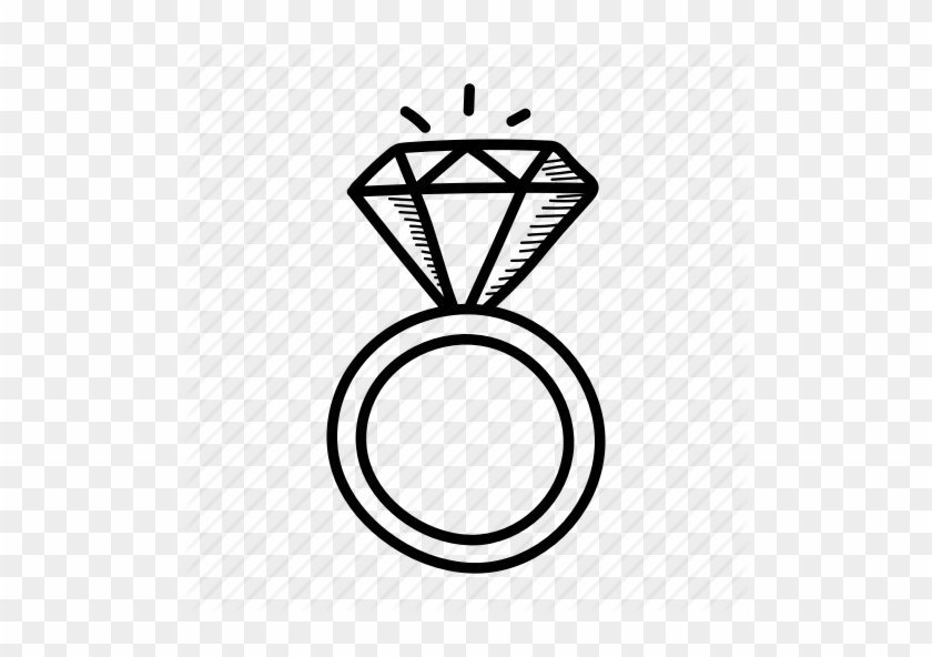 Drawn Gems Diamond Ring - Diamond Clipart #1330178