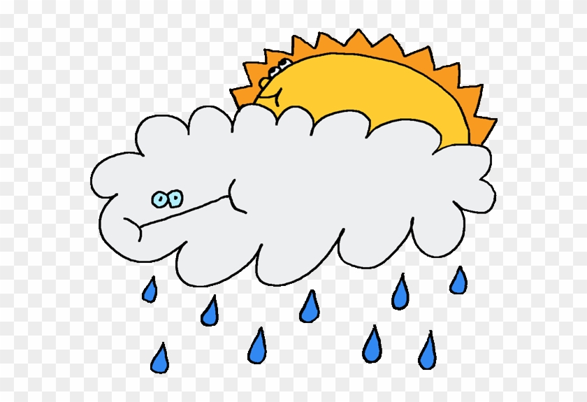 Raining Partly Cloudy Sticker By Studios Sticker - Partly Cloudy Cartoon Gif #1330325