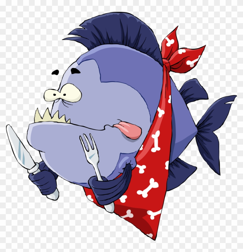 Cartoon Piranha Illustration - Piranha Cartoon #1330477