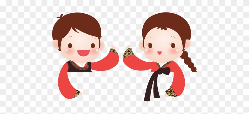 Korean Clipart Normal Person - Hanbok Cartoon Transparent Background #1330543