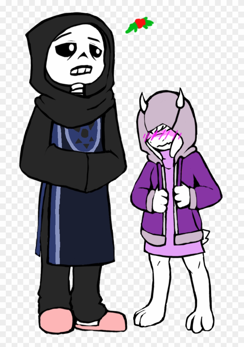 Altertale Sans And Toriel Under A Mistletoe Because - Altertale Sans X Toriel #1330697