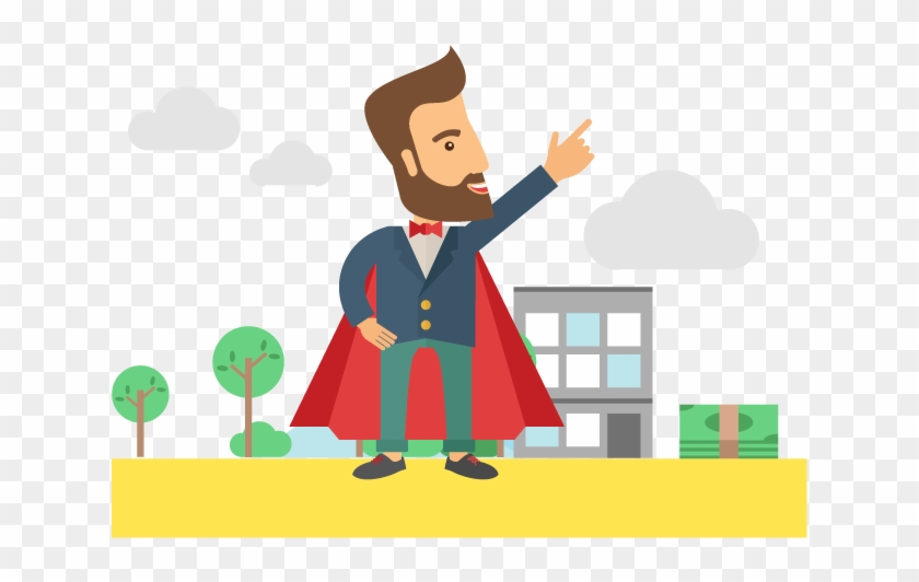 Business Superhero Cartoon - Illustration #1330742