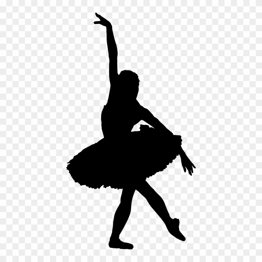 Medium Image - Ballerina Black Silhouette Png #1330760