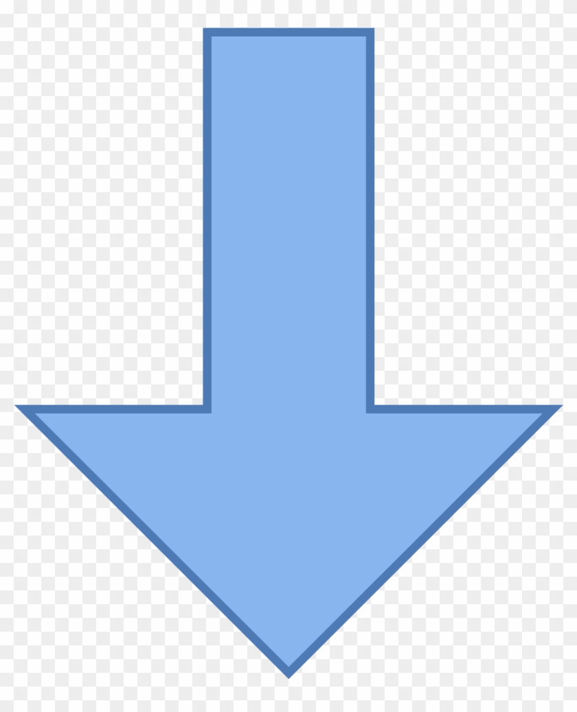 Blue Arrow Pointing Down #1330837