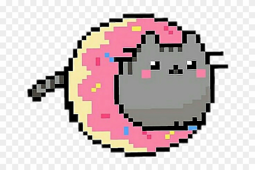 Donut Pixel Pixelart Cat Pusheencat Kawaii Tumblr - Nyan Cat Donut #1330972