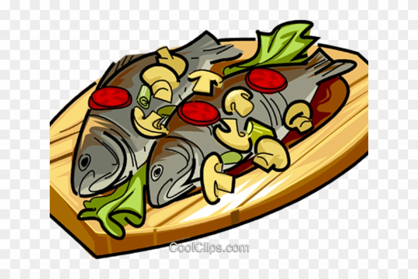 Vegetables Clipart Fish - Poisson Repas Dessin Couleur #1331005