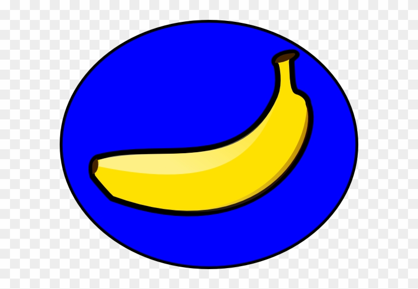 Banana Blue Svg Clip Arts 600 X 501 Px - Banana Circle Transparent Logo #1331035