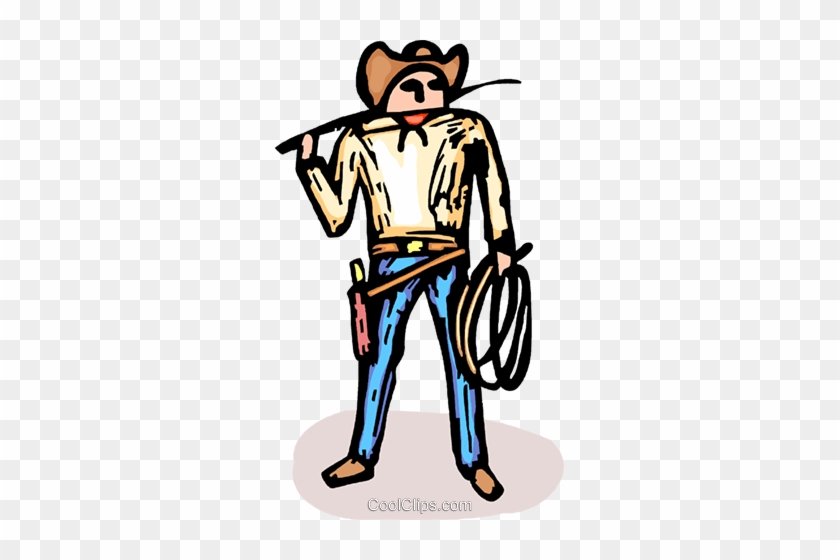 Cowboy With Gun And Whip Royalty Free Vector Clip Art - Cowboy With Gun And Whip Royalty Free Vector Clip Art #1331059