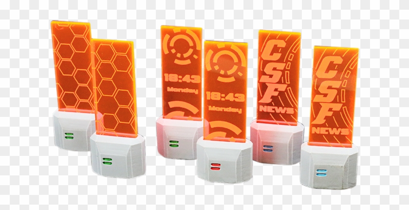 District 5 Holoads Orange - Miniature Accessories: District 5 Small Holo-ads Orange #1331206
