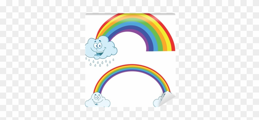 Clouds Raining With Rainbow Cartoon Characters - Cloud #1331247