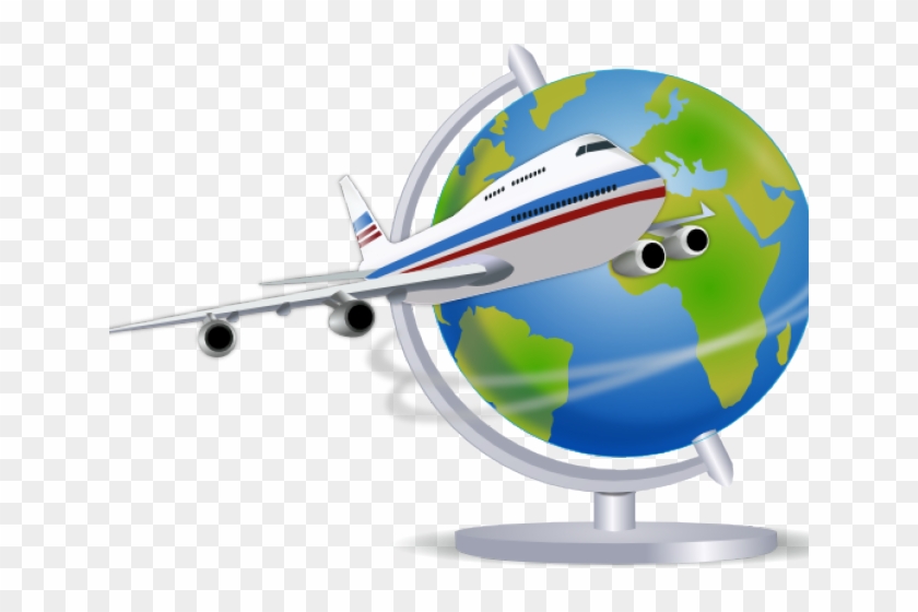 Flight Clipart Globe - World Traveler Shower Curtain #1331288