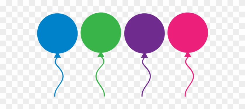 Party Decor - 4 Balloons Clipart #1331296