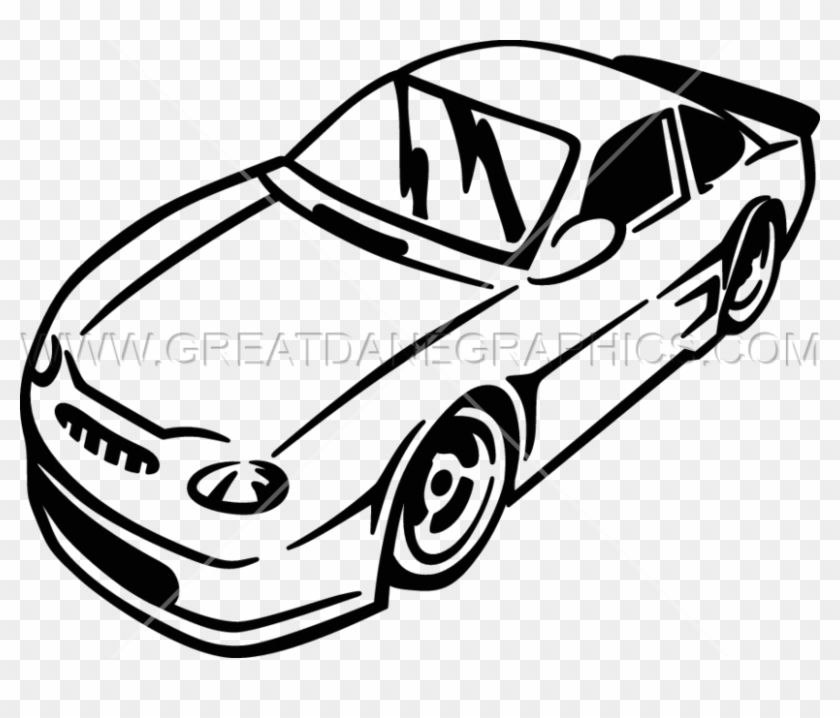 Single Color Race Car - Black And White Race Car #1331469