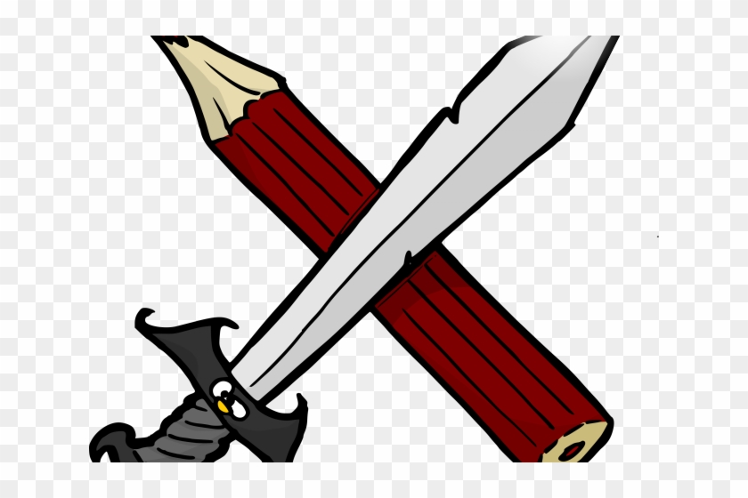 Pen Clipart Sword - Pen Vs Sword #1331538