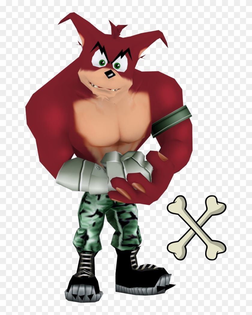 Crunch Bandicoot Rigged By Crasharki - Crunch Bandicoot Png #1331653