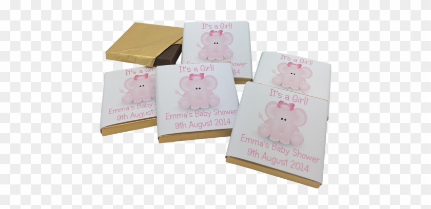 Cute Pink Elephant Personalised Chocolate Baby Shower - Baby Shower #1331774