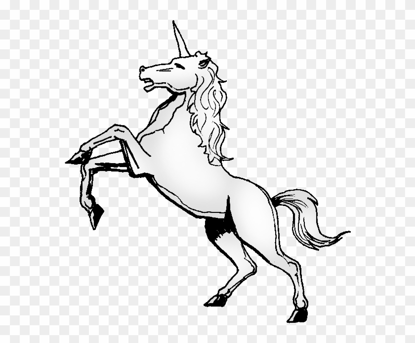 Unicorn Raised On Its Hind Legs - Unicorn On Its Hind Legs #1332056