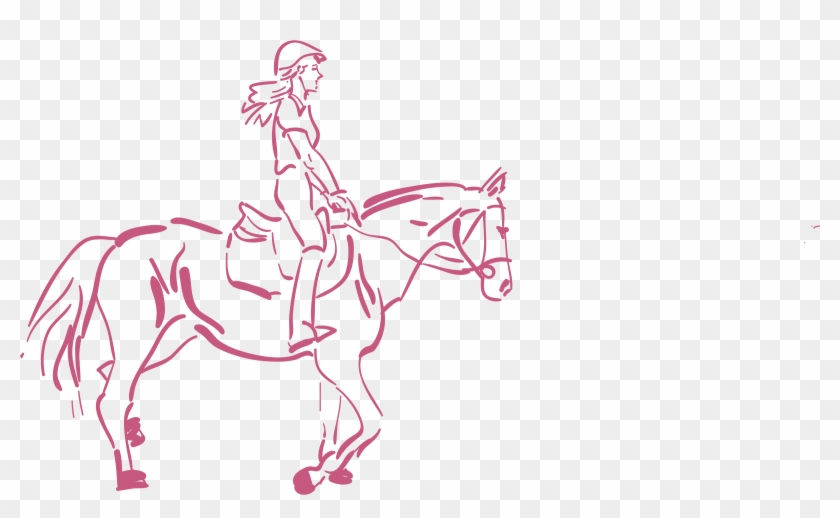 Clipart - Girl Riding Horse Clipart #1332075