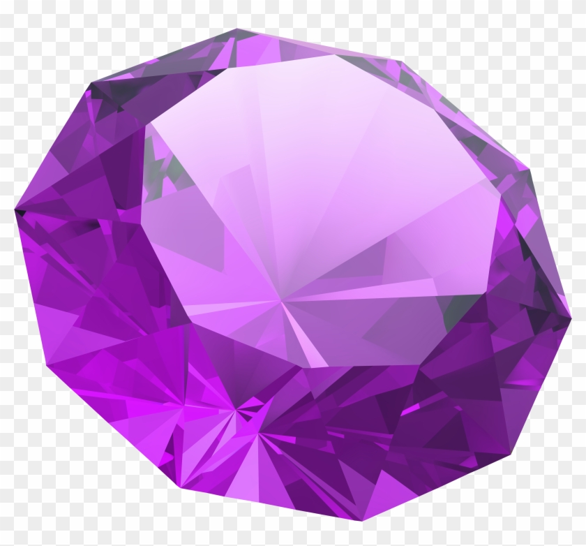 Gems Clipart Purple Diamond - Purple Diamond Png #1332077
